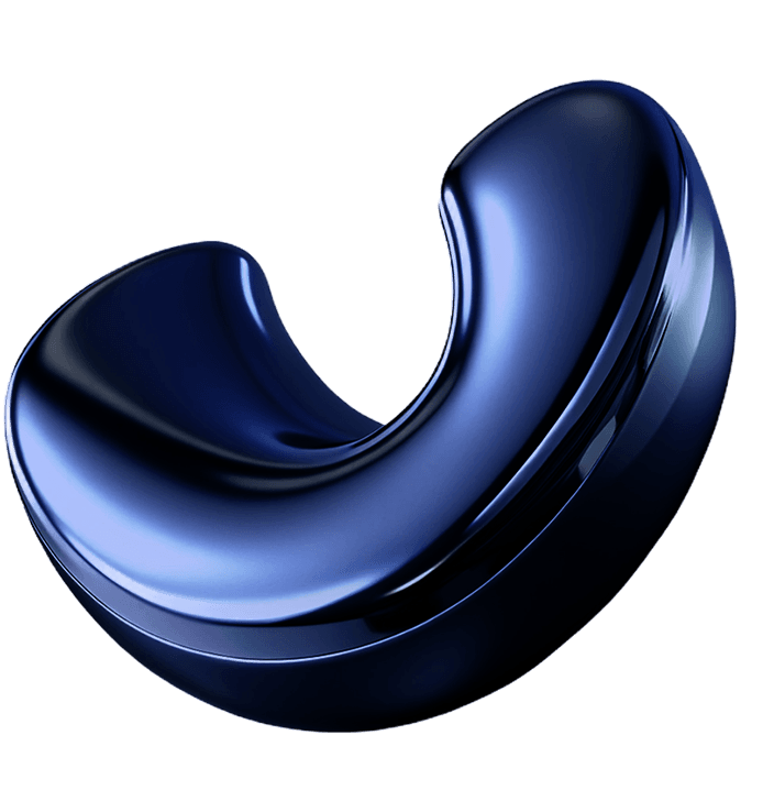 Glossy abstract curved shape