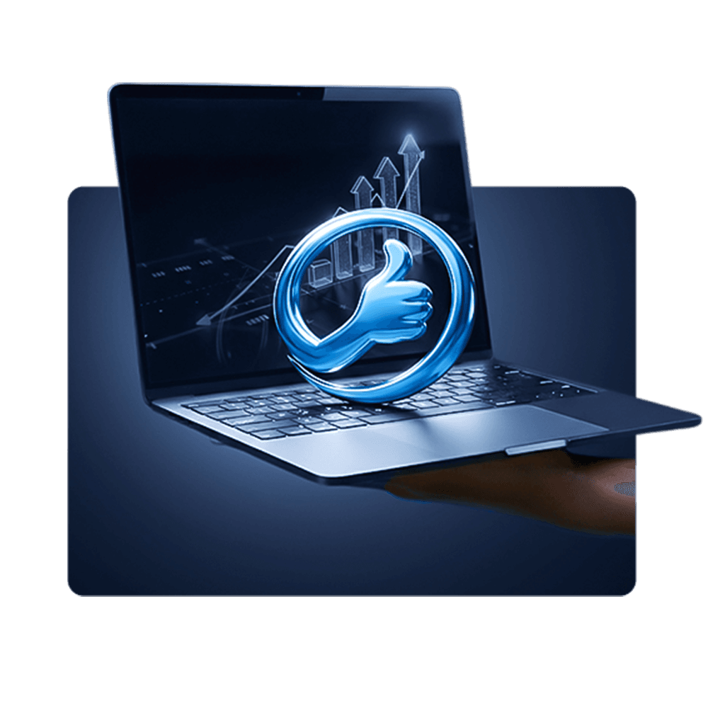 Digital growth strategy on a laptop